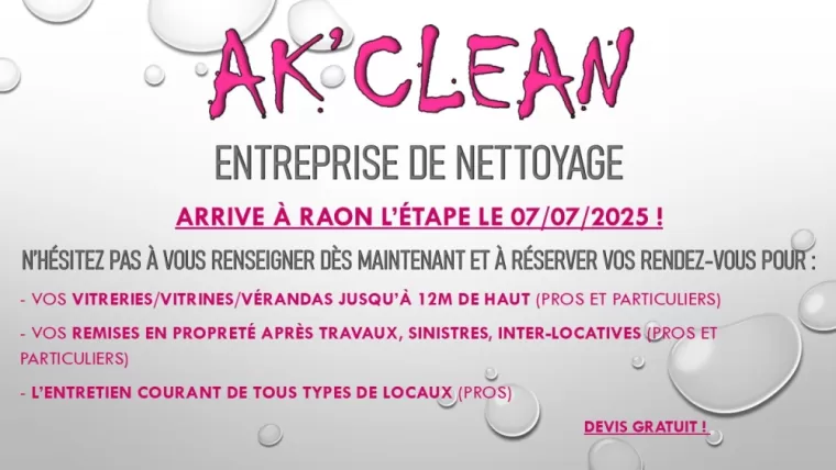 Entreprise de nettoyage à RAON L'ETAPE en 2025 ! , Raon-l’Étape, AK CLEAN